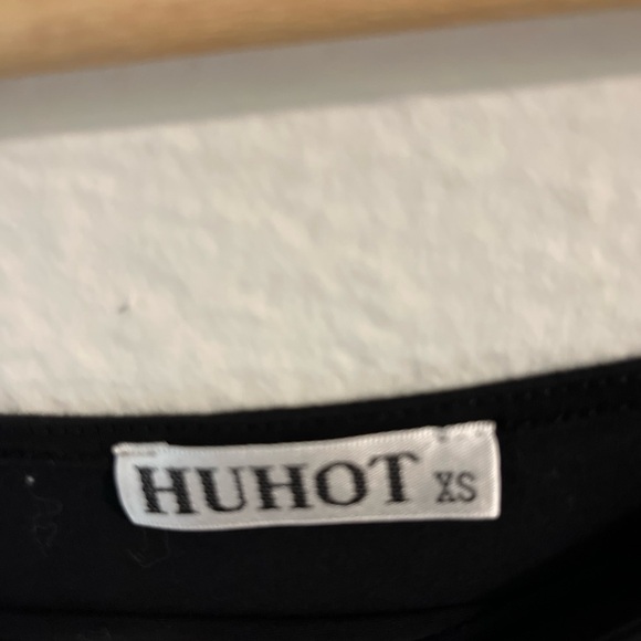 Elegant Black Off-Shoulder Cropped Women's Top XS Super Soft Modal - Picture 7 of 8